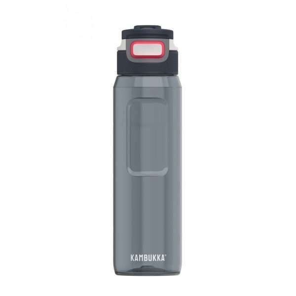 KAMBUKKA ELTON, Tritan Water Bottle with 3 in 1 Snapclean Lid, BPA Free 1000 ml (33oz) / Graphite