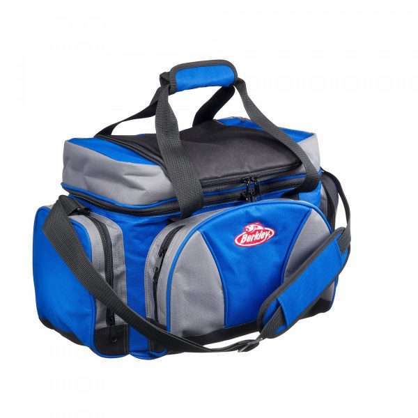 BERKLEY System Bag L Blue-Grey-Black + 4 boxes, Fishing Bag, 1345045