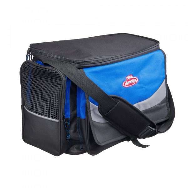 BERKLEY System Bag XL Blue-Grey-Black + 4 boxes, Fishing Bag, 1345046