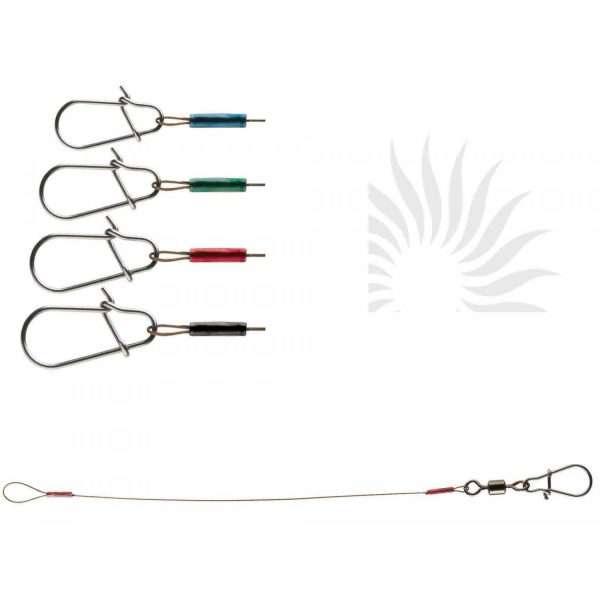 Daiwa Tournament Wire Leader, 25cm, 2 pcs, with loop and swivel Tragkraft: 17kg