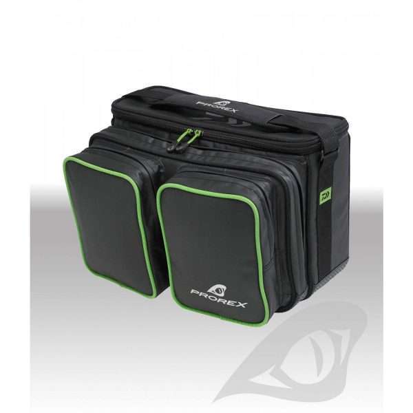 Daiwa Prorex Shoulder Bag, 39x25x26cm, black-green, water repellent