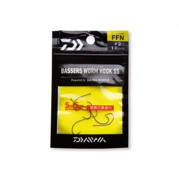 Daiwa Bassers Wormhook FFN, HkSz. 2, 4, Special hook, SaqSas technology