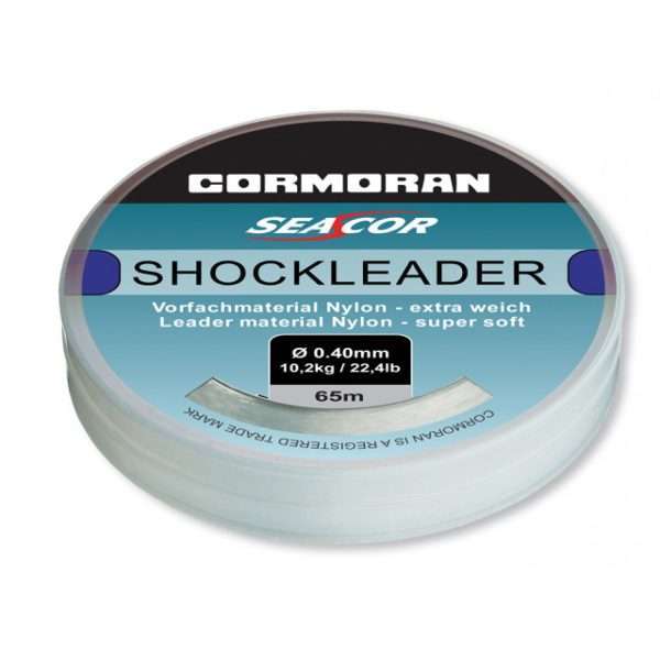 CORMORAN SEACOR SHOCKLEADER, transparent, Saltwater leader cord 65m / 0.8mm / 33kg
