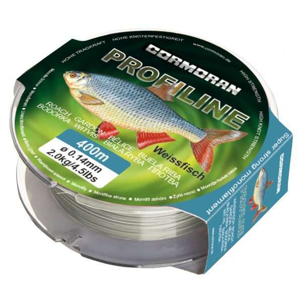 CORMORAN Profiline Whitefish, 400m, transparent, Monofilament Fishing Line 0.18mm / 3.1kg