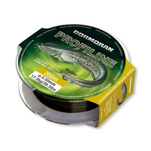 CORMORAN Profiline, 200m, 0,5mm, 17.5 - 38,58lbs, black, Catfish, Zielfisch-Monofilschnur, 36-141550