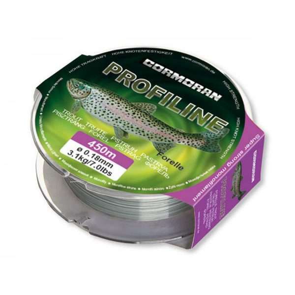 CORMORAN Profiline, grey, Trout, Zielfisch-Monofilschnur 450m / 0.22mm / 4.4kg