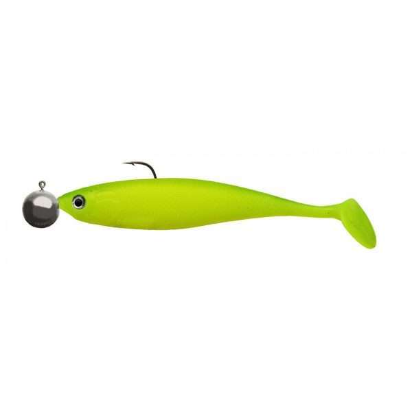 CORMORAN Action Fin Shad RTF, Soft Plastic Lure 10cm / UV lime