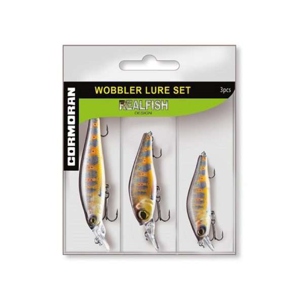 CORMORAN REALFISH TROUT, Wobbler Set, Baby brown , 53-00023