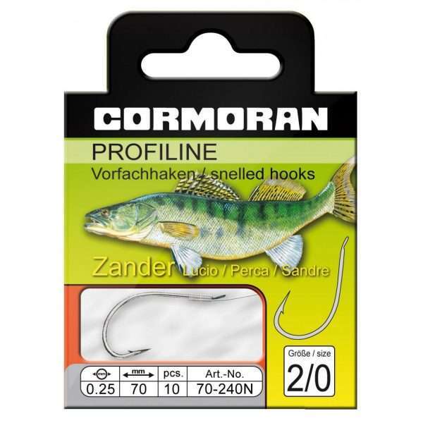 CORMORAN PROFILINE Zanderhaken, Leader hook - model 240N Hook Size: 1/0
