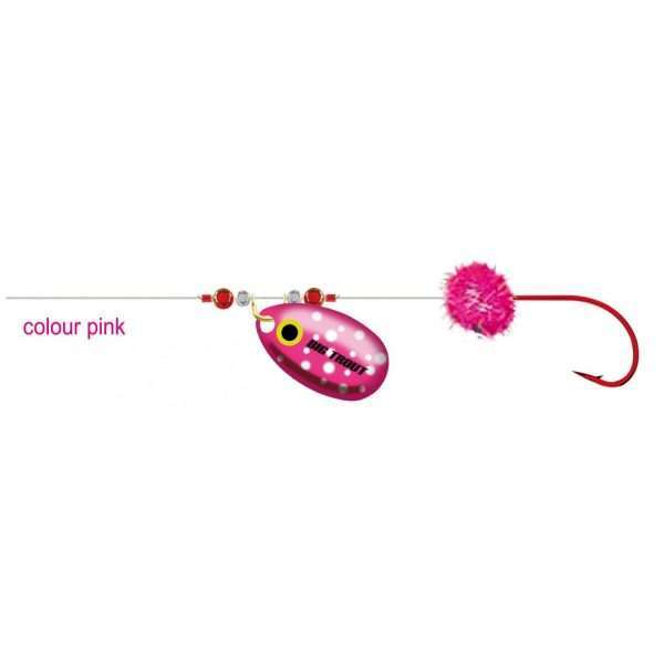 Cormoran Big Trout Trolling rig, pink, 200cm, Sz. 10, DM 0.2mm, 2 pcs