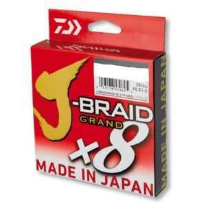 DAIWA J-Braid Grand 8-Braid, 1350m, yellow, Braided Fishing Line 0.28mm / 26.5kg / 58lbs