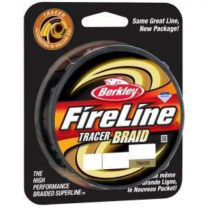 BERKLEY Fireline Tracer Braid, 110m, 0,2mm, 19.5 – 42,99lbs, green-grey, braided fishing line, 1312418