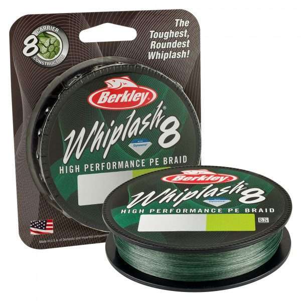 BERKLEY Whiplash Carrier 8, moss green, braided fishing line 0.06mm / 10.7kg / 23.59lbs