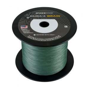 SPIDERWIRE Dura, 1800m, 0,4mm, 45 – 99,21lbs, moss green, braided fishing line, 1450403