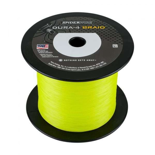 SPIDERWIRE Dura, 1800m, 0,17mm, 15 - 33,07lbs, yellow, braided fishing line, 1450425