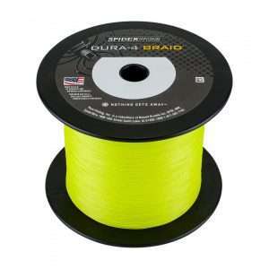 SPIDERWIRE Dura, 1800m, 0,35mm, 35 – 77,16lbs, yellow, braided fishing line, 1450429