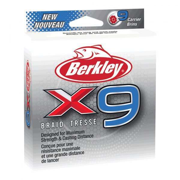 BERKLEY x9 Braid, 150m, 0,12mm, 12.1 - 26,68lbs, green, braided fishing line, 1486812