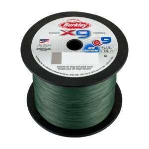 BERKLEY x9 Braid, 2000m, 0,43mm, 59.7 – 131,62lbs, green, braided fishing line, 1486844