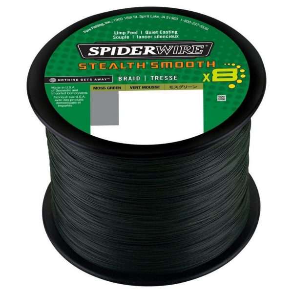 SPIDERWIRE Stealth Smooth x8, 2000m, moss green, Round Braided Fishing Line 2000m / 0.07mm / 6kg / 13.23lbs