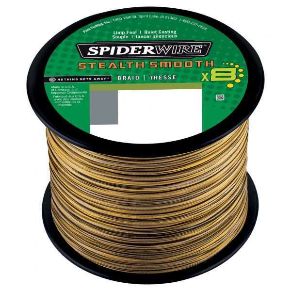 SPIDERWIRE Stealth, 2000m, camouflage, Braided Fishing Line 0.06mm / 5.4kg / 11.9lbs