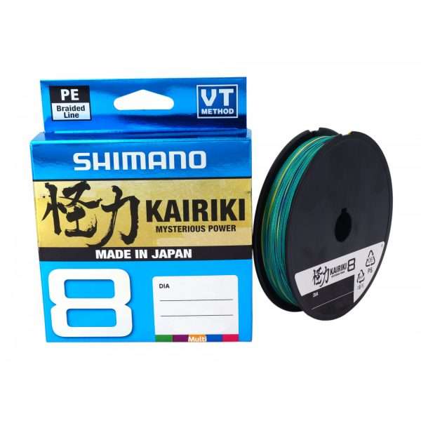SHIMANO Kairiki 8, 300m, mehrfarbig, Geflochtene Angelschnur 0.23mm / 22.5kg / 49.6lbs