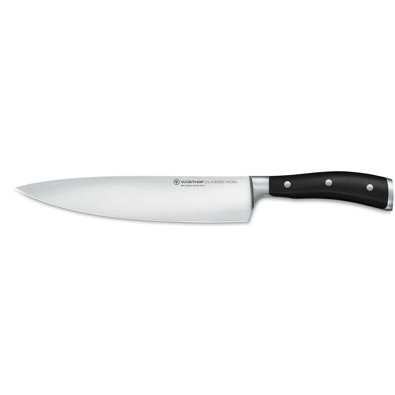 Wüsthof Classic Ikon 8-Inch Carving Knife – 20cm, High Carbon Stainless Steel, Black Handle