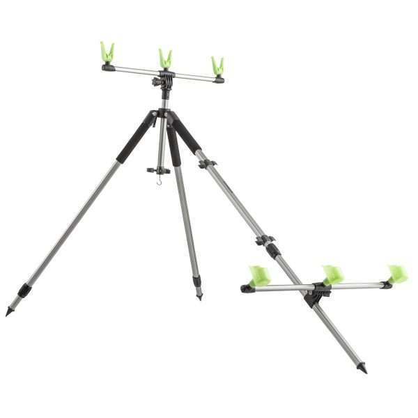 CORMORAN Beach Pod X-Treme, Tripod Rest for 3 Fishing Rods, 180cm, silver-black, 63-10050