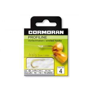 CORMORAN Profiline, Corn hook, 70cm, gold, Snelled Fishing Hooks Hook size: 4