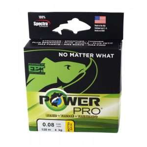 POWERPRO Classic, 275m, 0,08mm, 4kg – 8,82lbs, yellow, Braided Fishing Line, PPBI27508Y