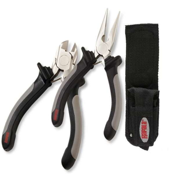 RAPALA Mini Pliers & Cutter Comb, Fishing Tool Set, black-grey, RAPRTCMPMSC